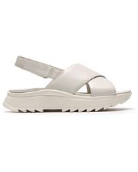 Clarks - Dashlite Wish Leather Flat Sandals - Lyst
