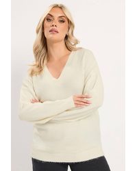 Yours - V-Neck Soft Touch Jumper - Lyst