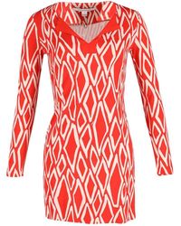 Diane von Furstenberg - Preloved Printed Mini Dress - Lyst