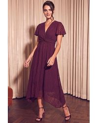 Roman - Petite Front Twist Jacquard Dress - Lyst