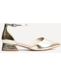 Linzi - Dolly Wide Fit Faux Leather Low Court Heels - Lyst