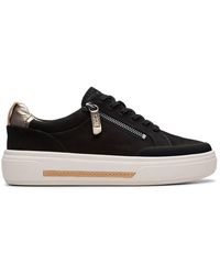 Clarks - Hollyhock Zip Nubuck Trainers, Lace Up - Lyst