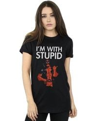 Marvel - Deadpool I'M W/ Stupid Cotton Boyfriend T-Shirt - Lyst