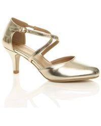 AJVANI - High Heel Crossed Straps Court Shoes - Lyst