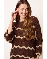 Blue Vanilla - Three Quarter Sleeve Round Neck Jumper - Lyst