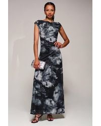 Jolie Moi - Multiway Neckline Mesh Maxi Dress - Lyst