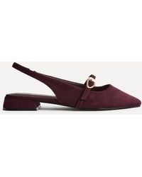 Linzi - Align Faux Suede Ballet Flats - Lyst