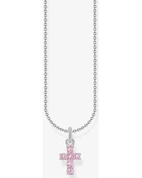 Thomas Sabo - Cubic Zirconia Cross Necklace Ke2226-051-9-L45V - Lyst