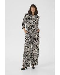Kaffe - Kasanne Plain Weave Printed Jumpsuit - Lyst