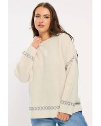 Yours - Blanket Stitch Jumper - Lyst