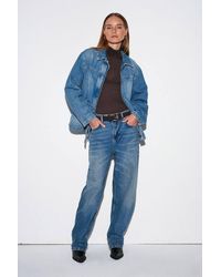 Dilvin - High-Waist Wide-Leg Cotton Denim Jeans - Lyst
