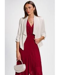 Jolie Moi - Draped Open Collar Blazer - Lyst