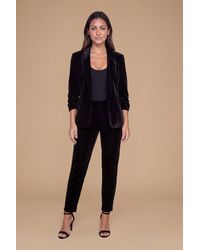 Dorothy Perkins - Petite Velvet Blazer - Lyst