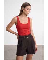 Dilvin - Slim Fit Sleeveless Jersey Cami Blouse - Lyst