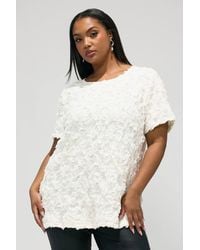 Yours - Textured Abstract Blouse - Lyst