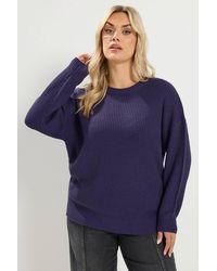Yours - Crew Neck Knitted Jumper - Lyst