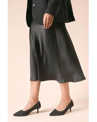 Dorothy Perkins - Wide Fit Dove Faux Suede Kitten Heel Court Shoes - Lyst