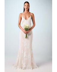 Coast - V Neck Embellished Mesh Cami Maxi Wedding Dress - Lyst