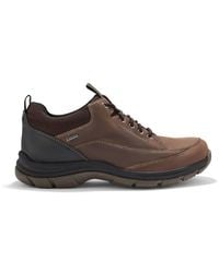 Clarks - Spypath Lo Gore-Tex Dark Leather Trainers, Walking - Lyst