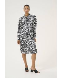 Kaffe - Karoxy Loose Fit Knee Length Shirt Dress - Lyst