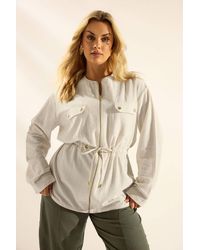 Yours - Linen Shacket Jacket - Lyst
