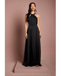 Coast - Honoured Twist Halterneck Satin Maxi Bridesmaid Dress - Lyst