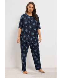 Yours - Star Soft Touch Wide Leg Pyjama Set - Lyst