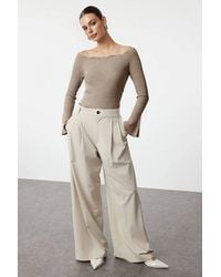 WOVCOR - Carmen Collar Knit Sweater - Lyst
