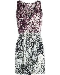 Diane von Furstenberg - Preloved Mini Printed V-Neck Dress - Lyst