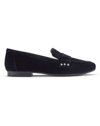 Clarks - Tamna Strap Suede Loafers, Slip Ons - Lyst