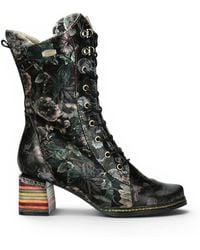 Infinity Leather - Gothic Victorian Leather High Lace-Up Boots - Lyst