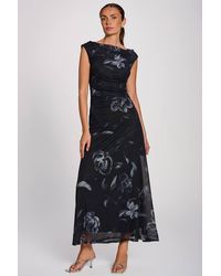 Jolie Moi - Multiway Neckline Mesh Maxi Dress - Lyst