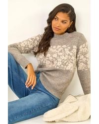 Roman - Soft Touch Floral Knit Jumper - Lyst