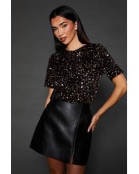 Dorothy Perkins - Sequin T-Shirt - Lyst