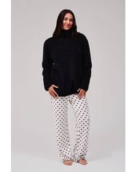 Loungeable - Cosy Borg Fleece Quarter Zip Lounge Jumper - Lyst