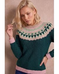 Roman - Petite Fairisle Knit Jumper - Lyst