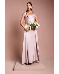 Coast - Honoured Sleeveless Cowl Neck Satin Maxi Bridesmaid Dress - Lyst