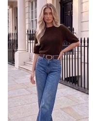 AX Paris - Short Sleeve Knit Jumper - Lyst
