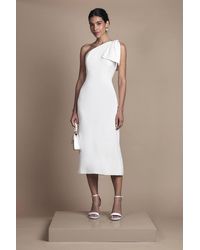 Coast - Bow One Shoulder Midi Wedding Dress - Lyst