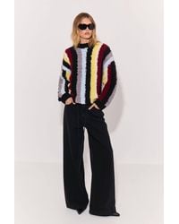 Warehouse - Tie Waist Wide Leg Denim Jean - Lyst
