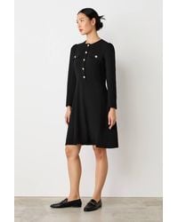 Finery London - Evie Long Sleeve Crepe Short Dress - Lyst