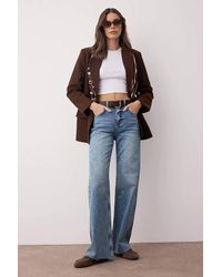 WOVCOR - High Waist Comfort Palazzo Wide Leg Jeans - Lyst