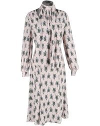 Emilia Wickstead - Preloved Floral-Print Loong Sleeve Midi Dress - Lyst