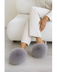AJVANI - Slip On Mule Fluffy Indoor Slippers - Lyst