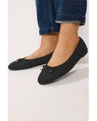 Yours - Glitter Ballet Pumps - Lyst