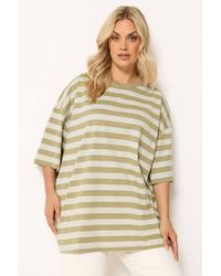 Yours - Boxy Stripe T-Shirt - Lyst