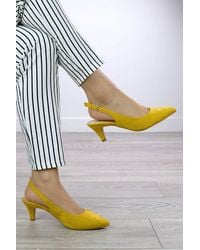 AJVANI - Mid Heel Pointed Toe Slingback 50S Court Shoes - Lyst
