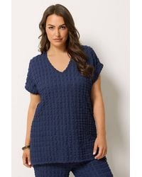 Yours - Bubble Textured T-Shirt - Lyst
