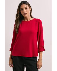 Dorothy Perkins - 3/4 Roll Sleeve Blouse - Lyst