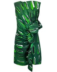 Dries Van Noten - Preloved X Len Lye Ruched Abstract-Print Mini Dress - Lyst